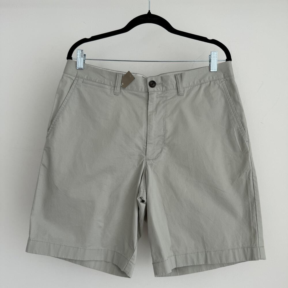 J.Crew Oarsman Portsider Shorts Mens 32 Beige Khaki Chino 9'' Cotton Stretch